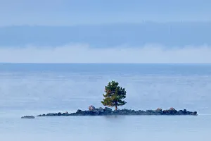 Wyoming Prints: A small island in Yellowstone Lake near West Thumb, Yellowstone NP, Wyoming, USA