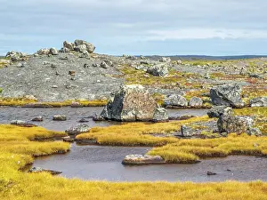 Nunavik Prints: Small lake on the arctic tundra in Nunavik, Quebec, Canada