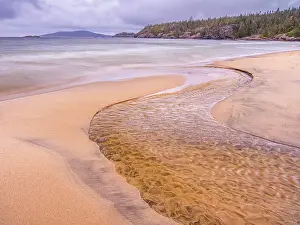 Wawa Prints: A small nameless stream flows into Lake Superior near Wawa, Ontario, Canada