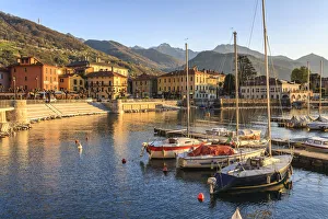 Province Of Como Prints: The small port of Domaso village, Lombardy, Italy, province of Como