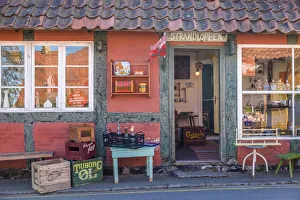 Denmark Prints: Small shop in Svaneke on Bornholm, Denmark