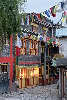 Lower Mustang Prints: Small street in Kagbeni, Lower Mustang, Nepal