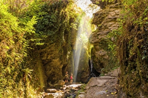 Stream Prints: Small waterfall in the gorge in Tiefenbachtal