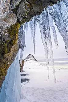 Icicles Collection: Snaefellsness peninsula, Western Iceland, Europe