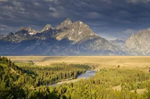 Images Dated 15th June 2009: Snake River Overlook and Teton Mountain Range, Grand Teton National Park, Wyoming, USA