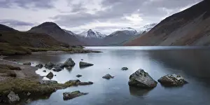 Wastwater Prints: Snow dusted mountains beside Wastwater in the Lake District National Park