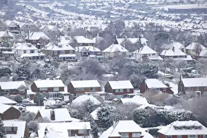 Snowscape Prints: Snow in Suburbia, East Sussex, England, UK, Europe