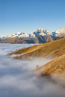 Biellesi Alps Prints: Snowy mountains over the clouds (Bielmonte, Veglio, Biella province, Piedmont, Italy
