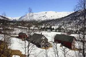 The snowy mountains at the Hardangervidda National Park. Norway The snowy mountains at the Hardangervidda National Park. Norway