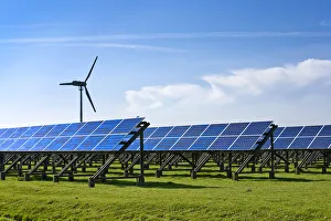 Power Prints: Solar energy plant, Pellworm Island, Northern Frisia, Schleswig Holstein, Germany