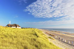 Deckchairs Prints: Sol'Ring Hof Hotel, Rantum beach, Sylt, Schleswig Holstein, Germany