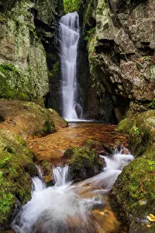 Creek Prints: Song of Fall waterfall, Brook Walk, Moultonborough, New Hampshire, USA
