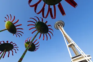 Images Dated 2nd May 2019: Sonic Bloom Installation at the Seattle Centre and Space needle, Seattle, Washington, USA