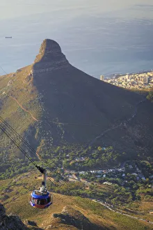 South Africa, Western Cape, Cape Town, Ciy view from Table Mountain