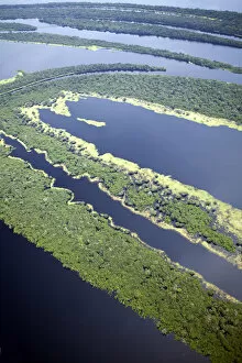 Amazon Collection: South America, Brazil, Amazon, Aerial view of the UNESCO listed Anavilhanas ecological