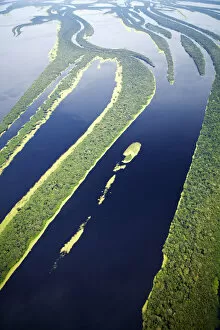 Images Dated 19th October 2012: South America, Brazil, Amazon, Aerial view of the UNESCO listed Anavilhanas ecological