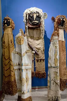 Amazon Collection: South America, Brazil, Amazonas, Manaus, Ticuna ritual costumes in the museum in the
