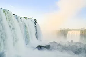 Images Dated 10th September 2020: South America, Brazil / Argentina, Parana, Iguacu. The Devils Throat at the Iguazu Falls