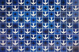 Images Dated 6th September 2012: South America, Brazil, Brasilia, Distrito Federal, azulejos on the exterior of the