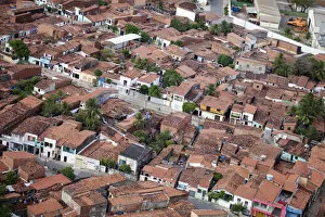 Images Dated 6th September 2012: South America, Brazil, Ceara, Aerial view of terracotta roofed houses in Fortaleza