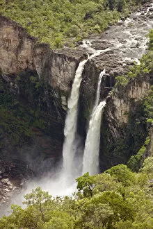 Images Dated 4th December 2012: South America, Brazil, Goias, Chapada dos Veadeiros, the cachoeira do Rio Preto waterfalls