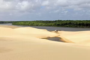 Images Dated 11th September 2012: South America, Brazil, Maranhao, Vassouras, a tiny hut lost in the sand dunes in the