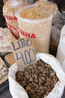 Images Dated 1st February 2016: South America, Brazil, Para state, Belem, Ver-o-Peso market, Brazil nuts for sale