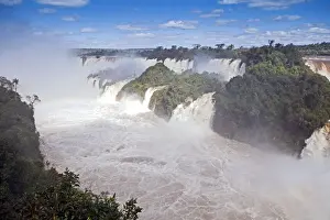 Parque Nacional Prints: South America, Brazil, Parana, the Garganta do Diabo (Devils Throat) at the Iguazu