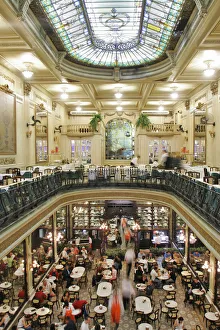 South America, Brazil, Rio de Janeiro, Rio de Janeiro city, the art nouveau Colombo Cafe