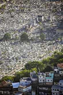 Images Dated 16th March 2016: South America, Brazil, Rio de Janeiro, View of Sao Joao Batista cemetery (Saint John