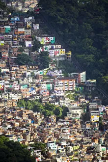 Images Dated 16th March 2016: South America, Brazil, Rio de Janeiro, Santa Marta favela in Botafogo