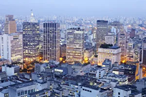 South America, Brazil, Sao Paulo, view from the top of the Terraco Italia Tower
