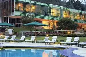 Images Dated 4th December 2012: South America, Brazil, Sao Paulo, a view of the outdoor pool and spa building at the