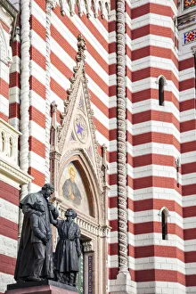 Images Dated 22nd February 2019: South America, Colombia, Bogota, outside of the church of Carmen (Santuario Nacional