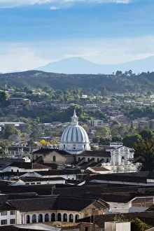 South America, Colombia, Cauca, Popayan, view of the colonial city center of Popayan