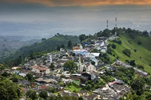 South America, Colombia, Quindio, Buenavista from the San Alberto coffee hacienda
