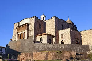 Images Dated 5th February 2013: South America, Peru, Cusco, Coricancha. The church and convent of Santo Domingo with