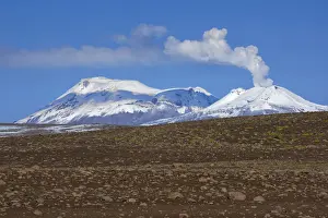 Active Prints: South America, Peru, smoking volcano near Chivay in southern Peru