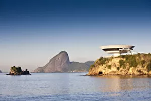 Images Dated 11th October 2012: South America, Rio de Janeiro, Niteroi, Oscar Niemeyers Contemporary Art Museum