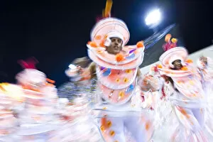 Images Dated 20th September 2012: South America, Rio de Janeiro, Rio de Janeiro city, costumed dancers at carnival in