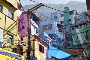 Images Dated 11th October 2012: South America, Rio de Janeiro, Rio de Janeiro city, view of breeze block houses in
