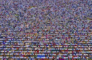 Crowd Prints: South Asias largest Eid-ul-Fitr Congregation held in Gor-e-Shahid Boro Math