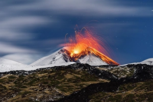 Beauty Prints: South-East crater of mount Etna during the eruption