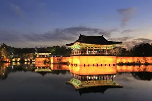 Images Dated 7th March 2018: South Korea, Gyeongsanbuk-do, Gyeongju (Unesco Site), Anapji Pond
