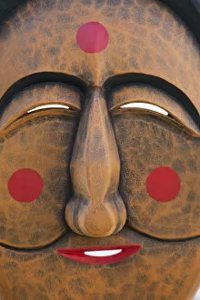 Images Dated 7th January 2011: South Korea, Seoul, Traditional Wooden Mask