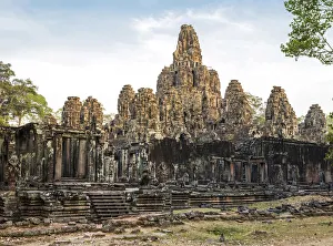 Images Dated 15th May 2018: Southeast Asia, Cambodia, Siem Reap, Angkor temples. The Buddhist temple of Bayon