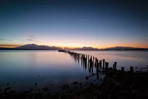 Andes Collection: Southern America, Chile, Patagonia: sunset at Puerto Natales
