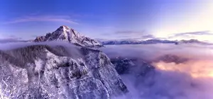 Lights Prints: Southern Grigna at sunrise viewed from the Coltignone mountain, Piani Resinelli