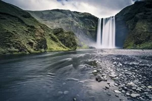 Images Dated 5th June 2015: Southern Iceland. Skogafoss waterfall