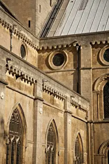 Midlands Prints: Southwell, England. Southwell MinsterThe impeccable stonework of the Norman minster